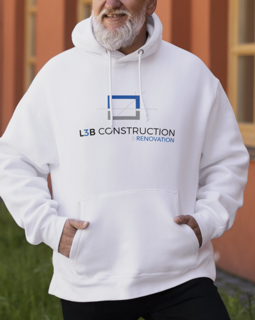 sweat personnalisé au logo de l'entreprise L3B construction