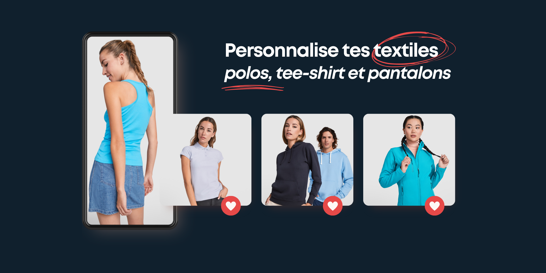 textiles personnalisables femmes et vestes