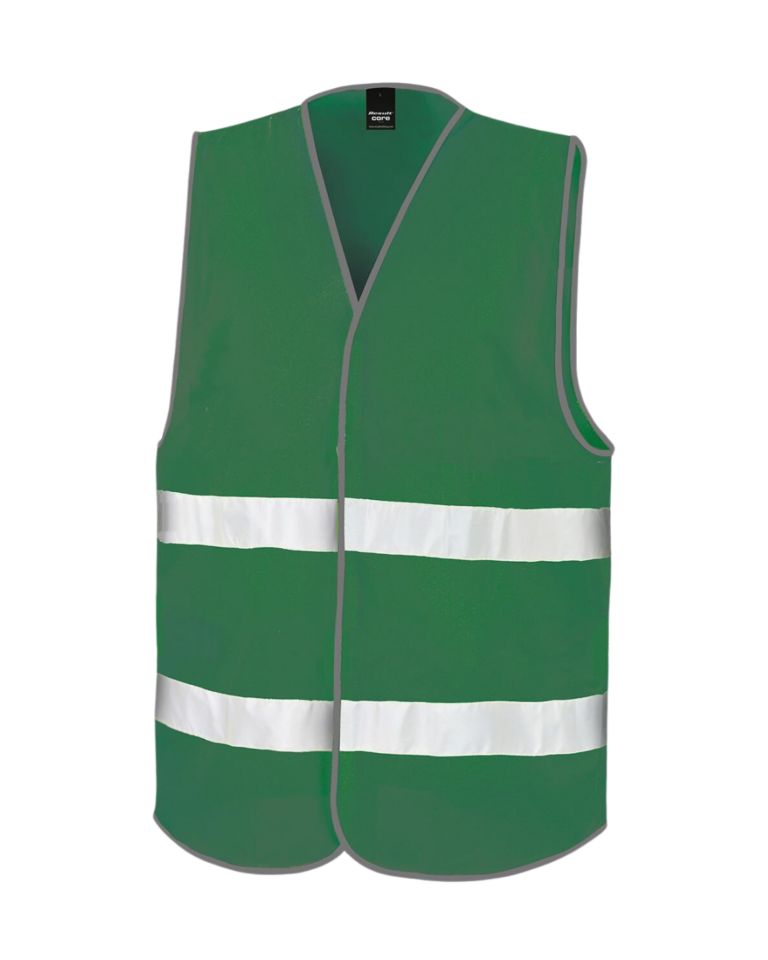 gilet de sécurité vert foncé flocage personnalisable