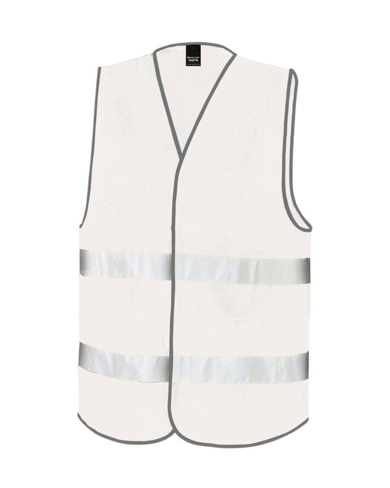 gilet de sécurité blanc flocage personnalisable