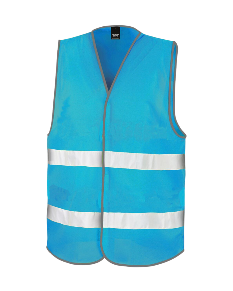 gilet de sécurité bleu clair flocage personnalisable