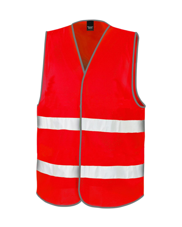 gilet de sécurité rouge flocage personnalisable