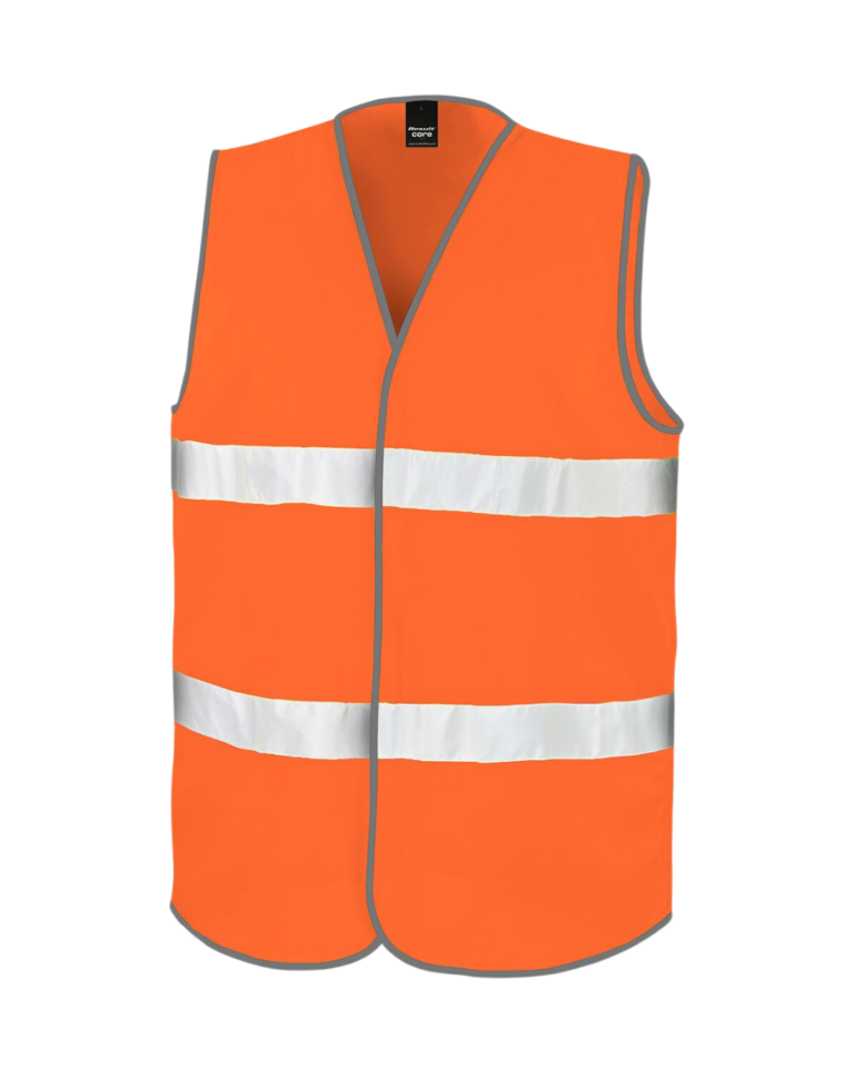 gilet de sécurité orange flocage personnalisable